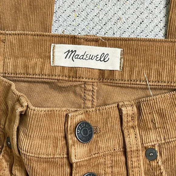Madewell Cali Demi Boot Tan Corduroy Button-Fly Pants, size 25 - Picture 4 of 17